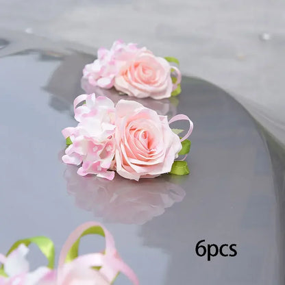 Kit Décoration Voiture Mariage Roses — vue 9
