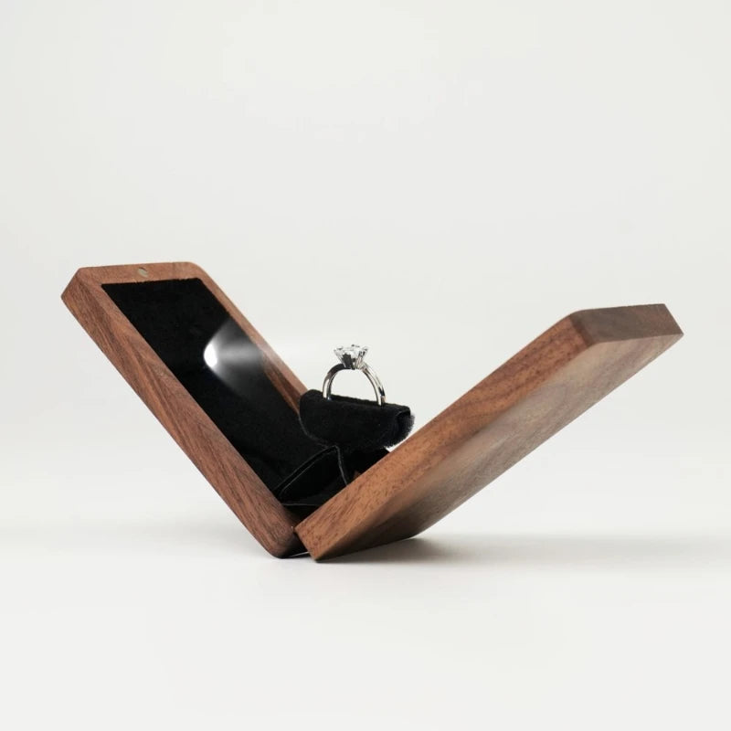 Boîte alliance bois LED rotative — vue 3