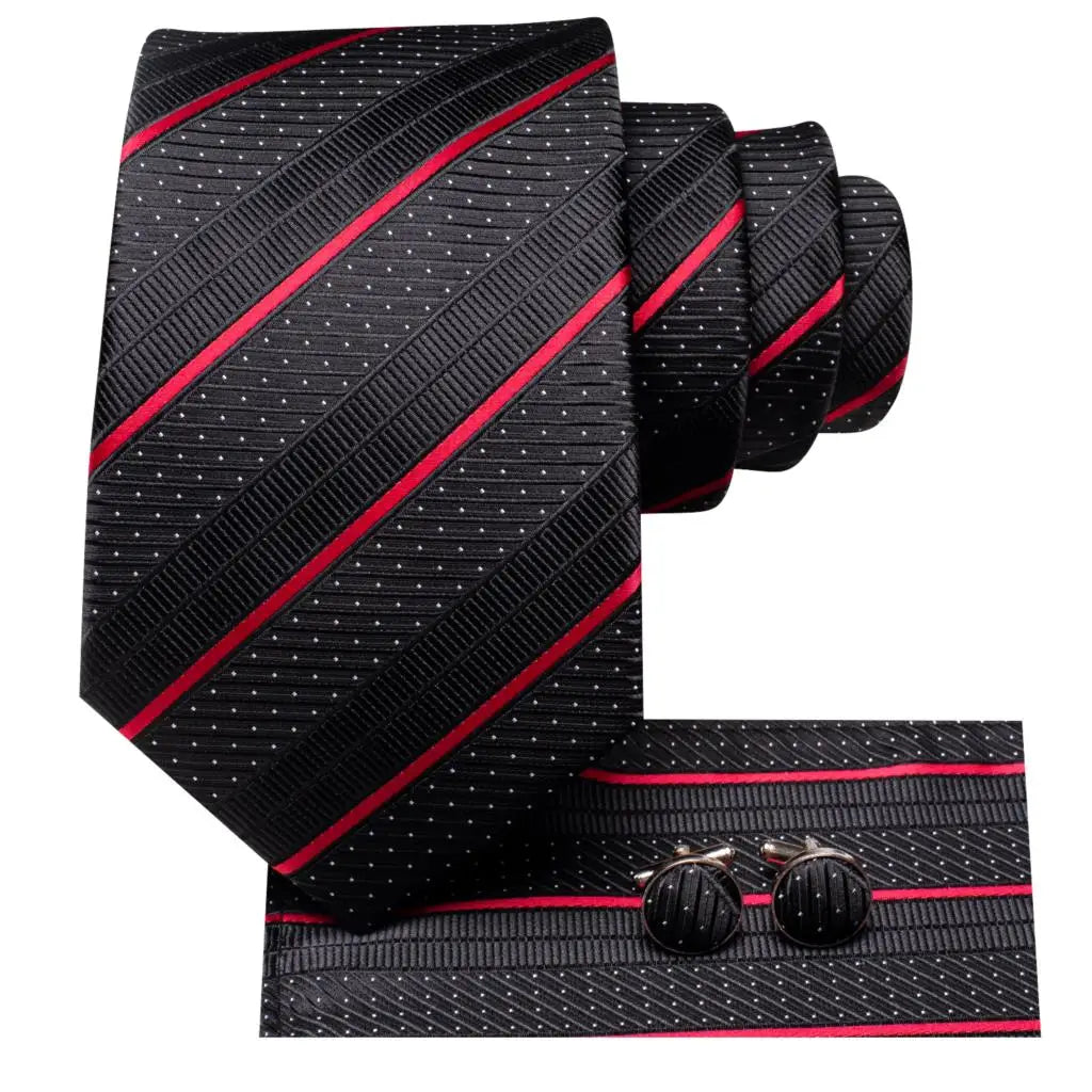 Coffret Cravate Mariage Homme avec Pochette et Manchettes