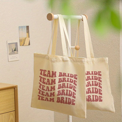Tote bag EVJF lettrage rétro rose