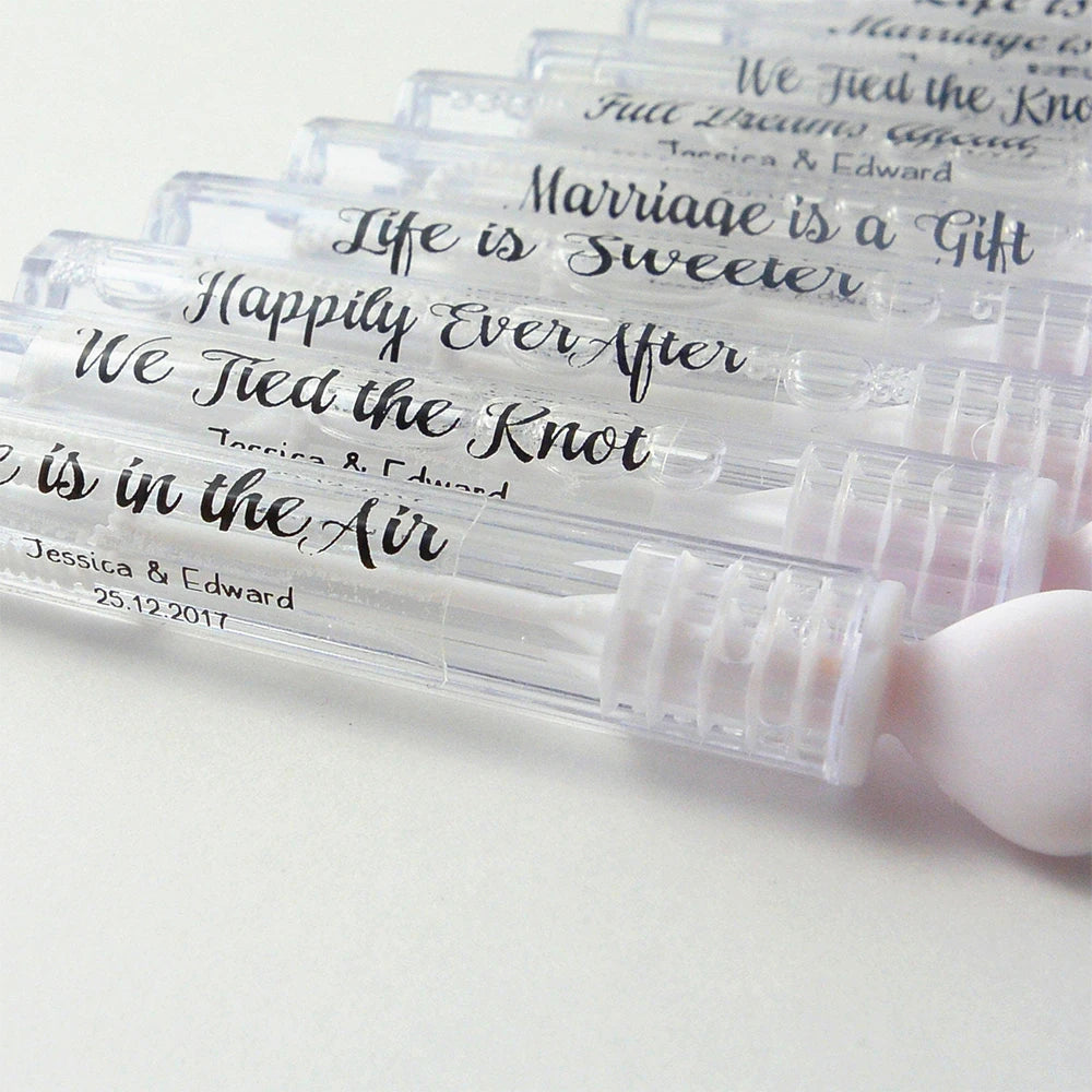 Étiquettes Bulles de Savon Mariage Personnalisées