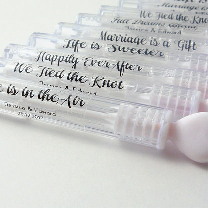 Étiquettes Bulles de Savon Mariage Personnalisées