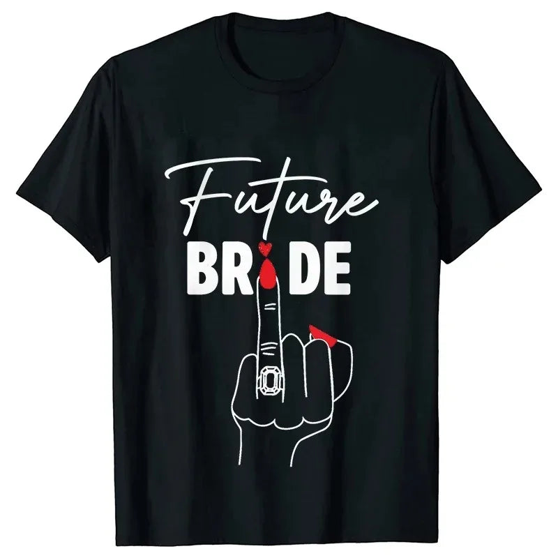 T-shirt EVJF Team Bride Doigt Bagué