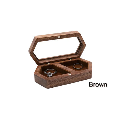 Boîte alliance bois hexagonale vitrée — vue 7