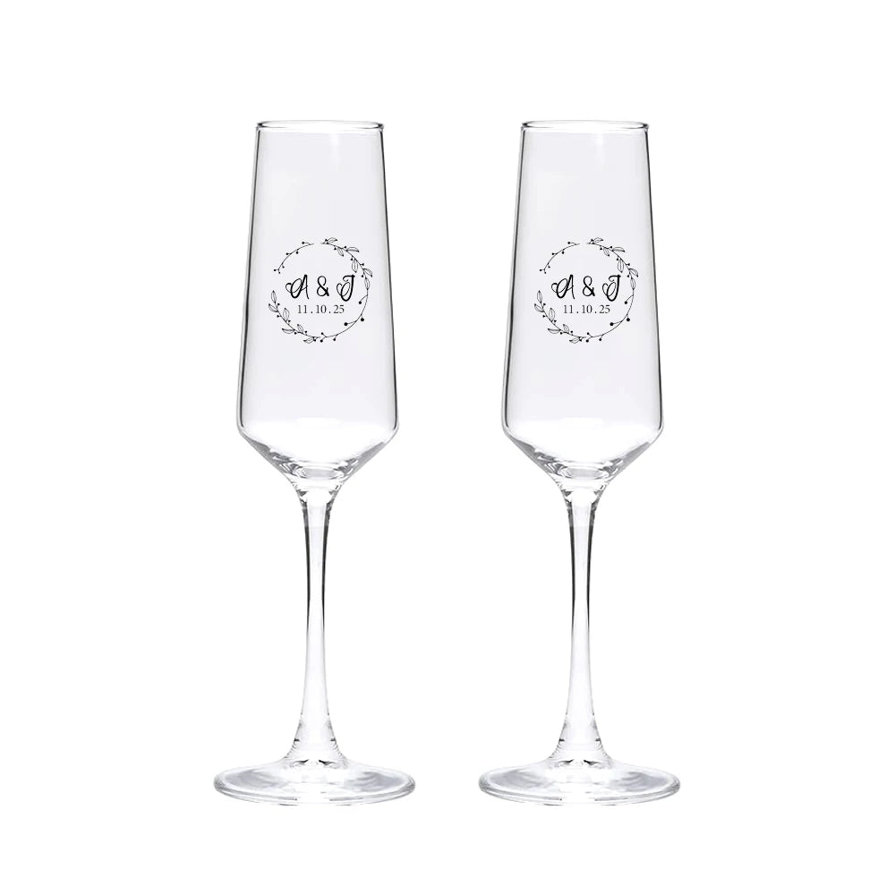Flûte Champagne Mariage Gravée Personnalisée