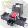 Coffret bague rose éternelle avec sac