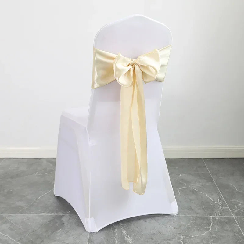 Nœud de Chaise Mariage Satin Lot 10 ou 50