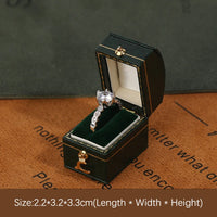 Écrin bague fiançailles vintage simili cuir — vue 14