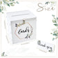 Urne mariage blanche eucalyptus à enveloppes