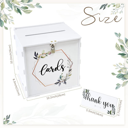 Urne mariage blanche eucalyptus à enveloppes — vue 2