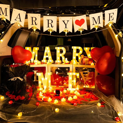 Kit lettres lumineuses Marry Me