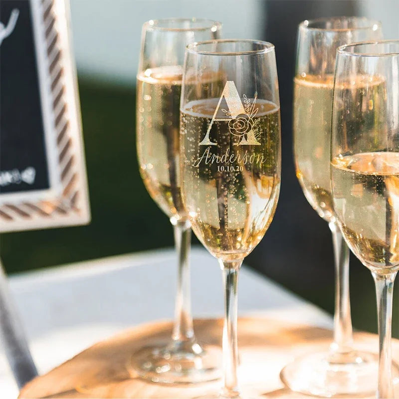 Flûte champagne personnalisée gravée mariage