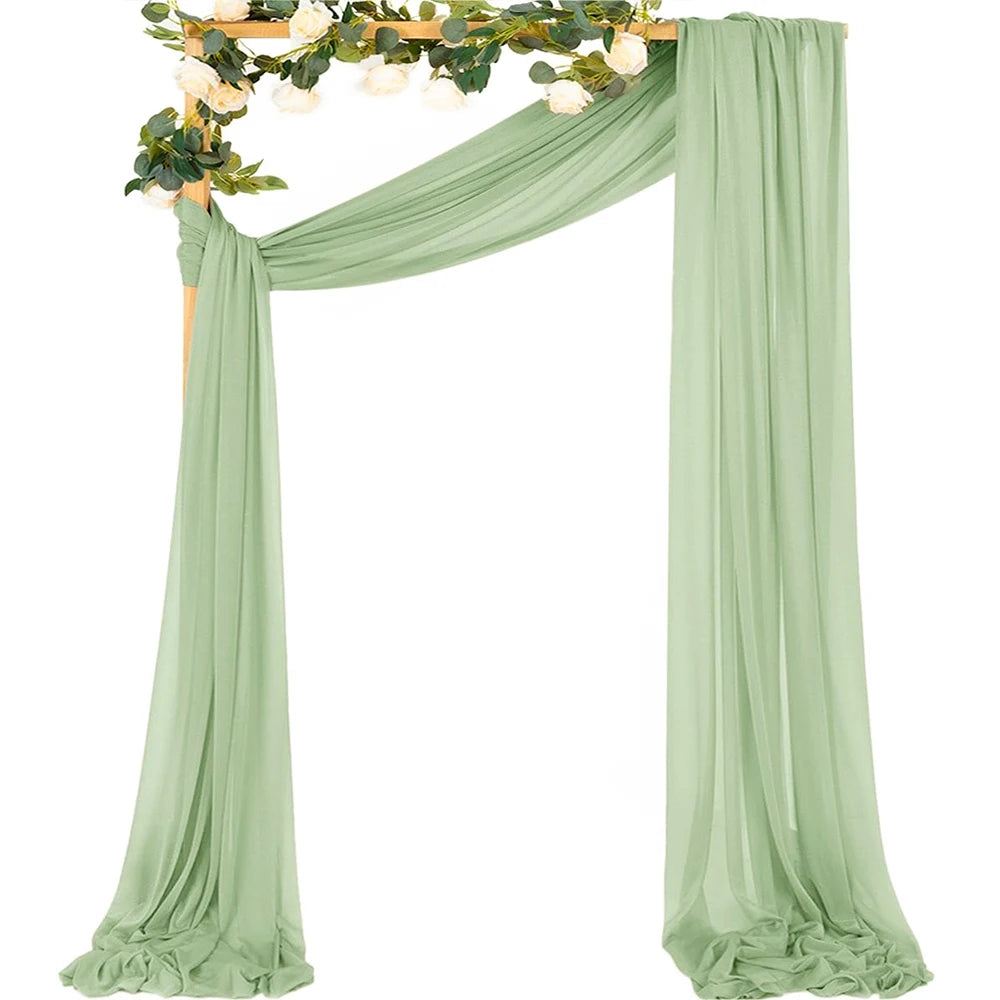 Voilage Arche Mariage Mousseline Fluide