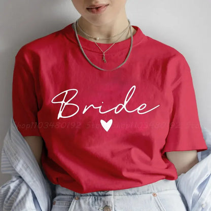 T-shirt Team Bride Cœur Minimaliste