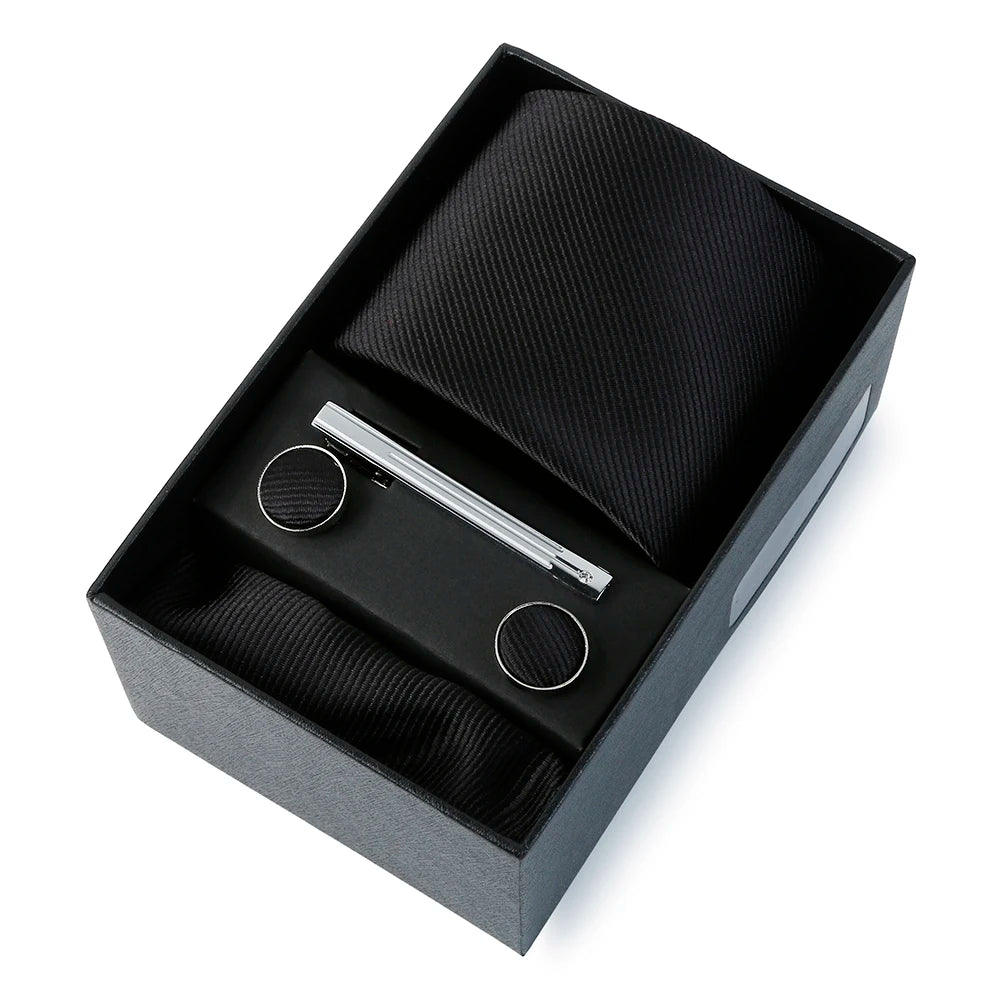 Coffret Cravate Mariage Unie avec Pince — vue 22