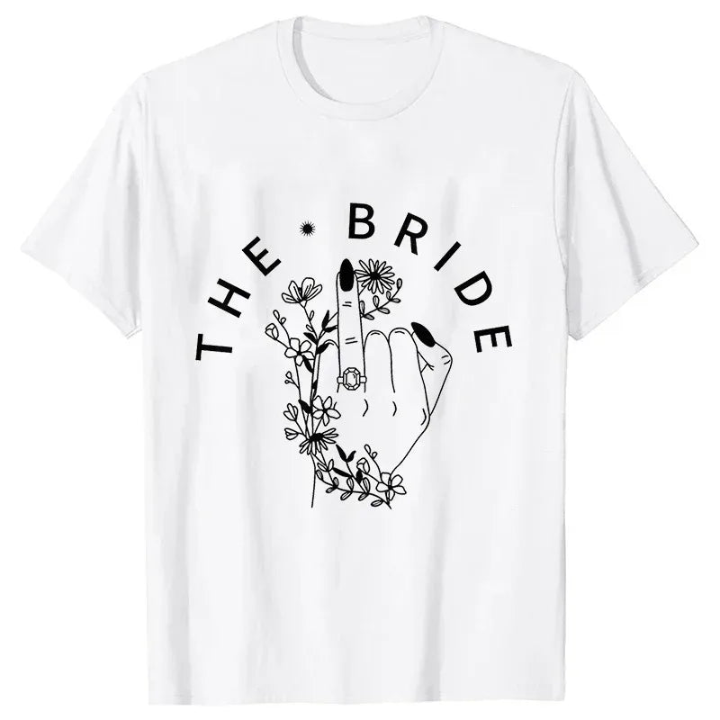 T-shirt EVJF Team Bride Doigt Bagué