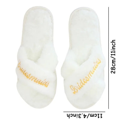 Chaussons EVJF Brodés Bride et Bridesmaid