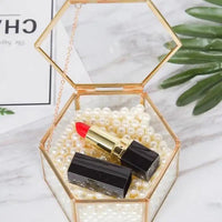 Écrin alliance hexagonal verre et cuivre — vue 3