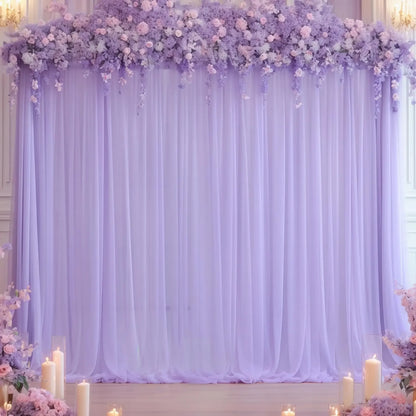 Voilage arche mariage mousseline passe-tringle