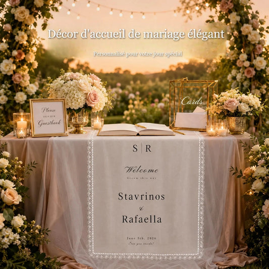 Nappe Dentelle Brodée Tulle Mariage