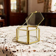 Écrin alliance hexagonal verre et cuivre