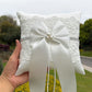Coussin Alliance Dentelle Perles Blanc