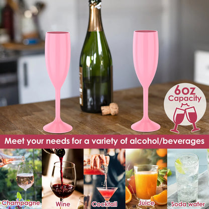 12 Flûtes Champagne Mariage Plastique — vue 3