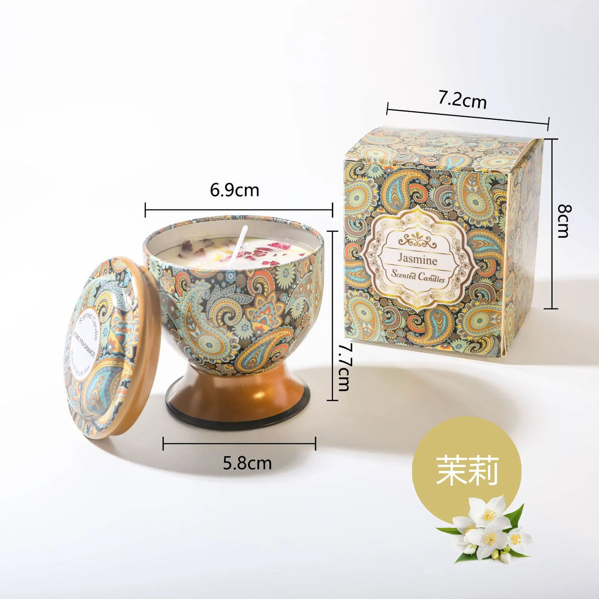 Bougie mariage parfumée en coupe décorée — vue 7