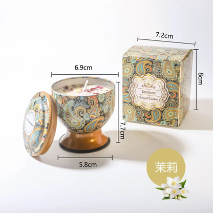 Bougie mariage parfumée en coupe décorée — vue 7