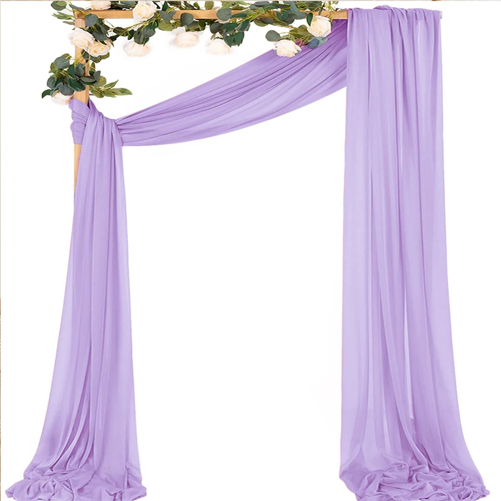 Voilage Arche Mariage Mousseline Fluide