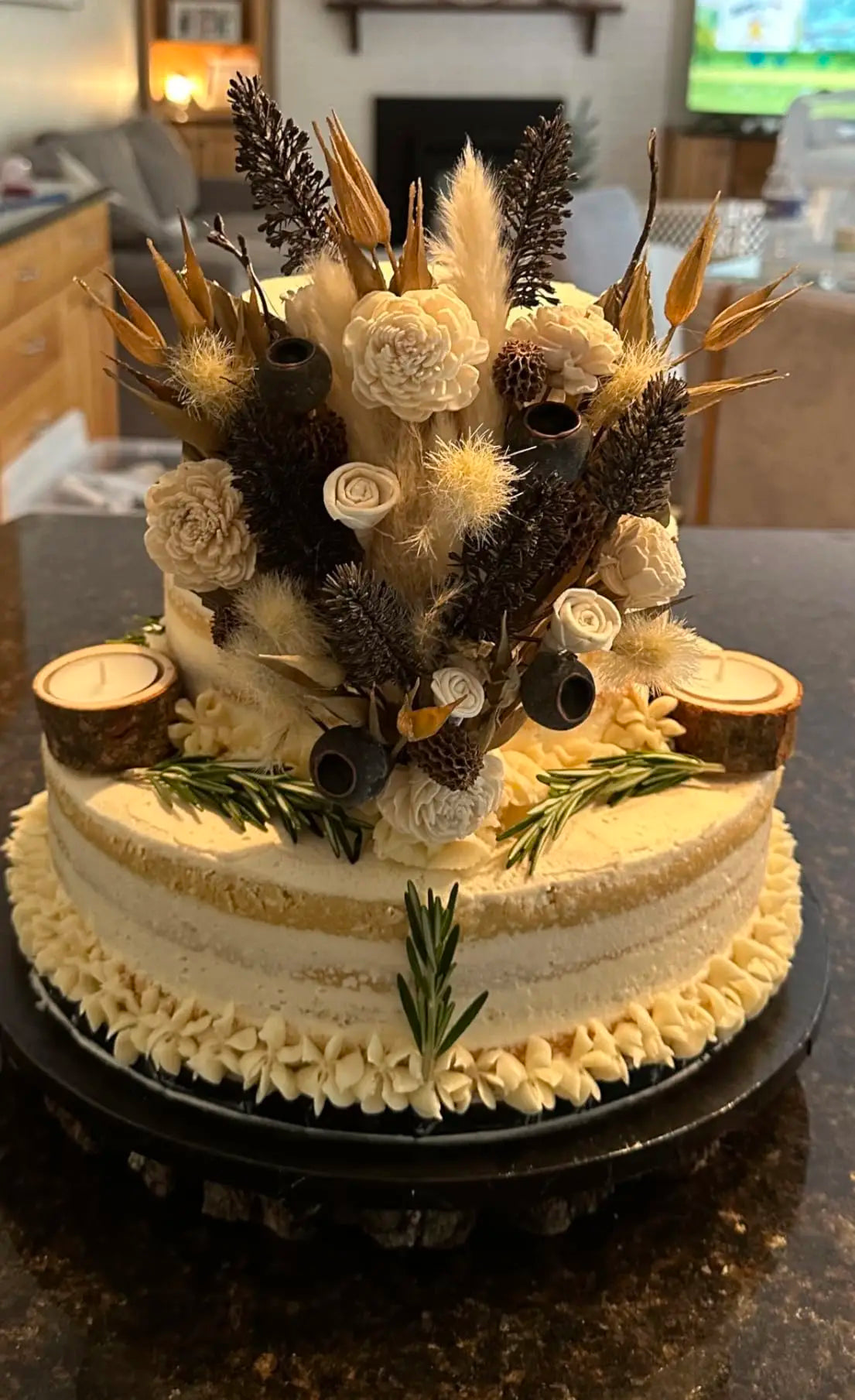 Bougeoirs en Bois Mariage