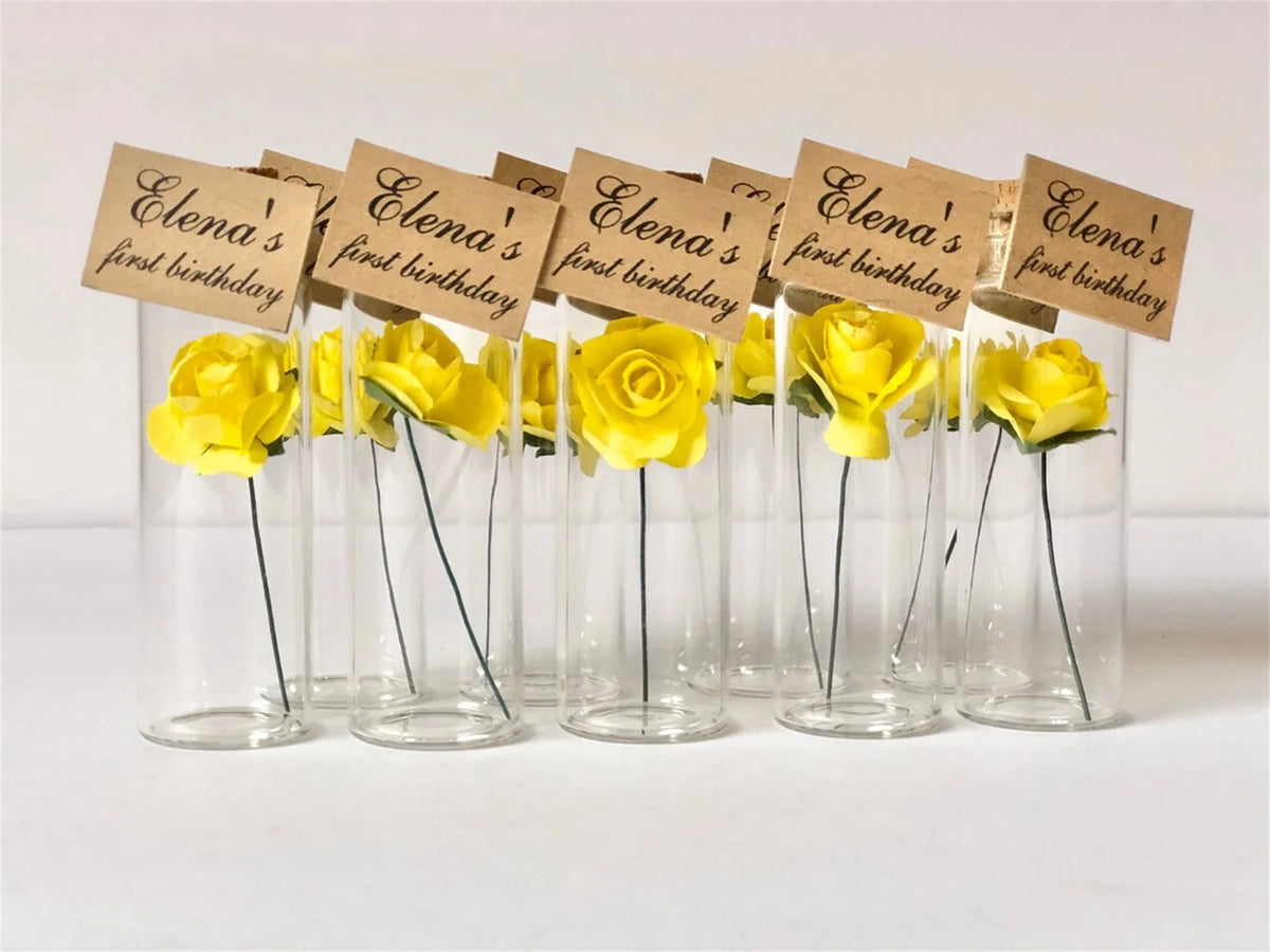 Cadeau invité mariage rose sous cloche — vue 25
