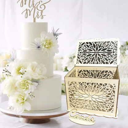 Urne mariage bois champêtre grand format