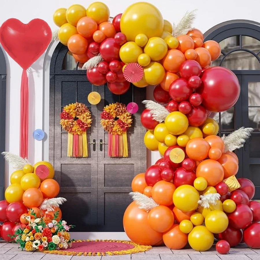 Arche Ballon Mariage Couleurs Chaudes
