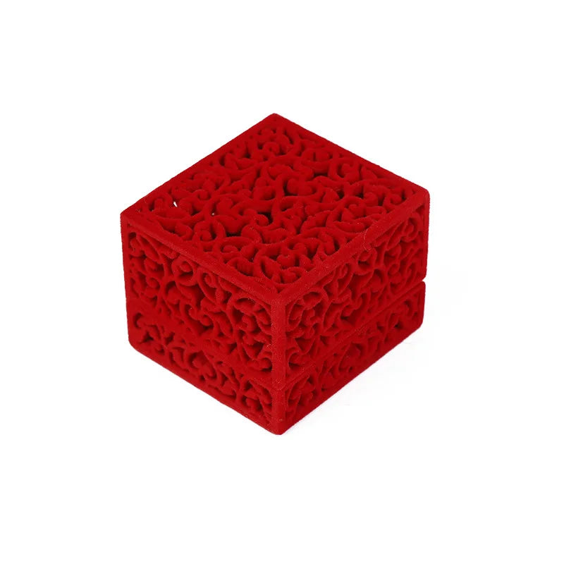 Écrin double alliance velours ajouré — vue 7