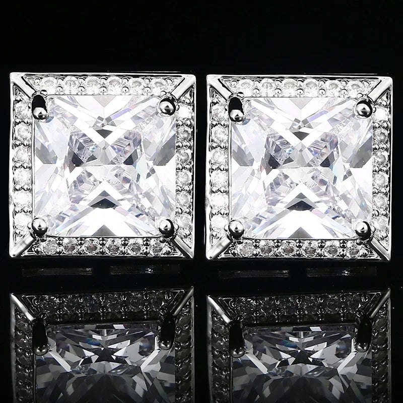 Boutons de Manchette Carrés Cristal