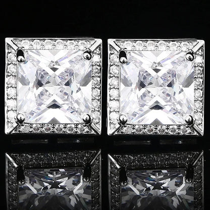 Boutons de Manchette Carrés Cristal