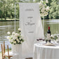 Panneau Bienvenue Mariage Tissu Blanc Suspendu