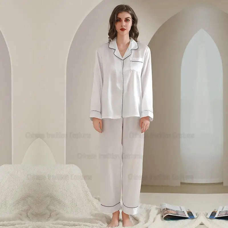 Pyjama Long Satin Demoiselles d'Honneur