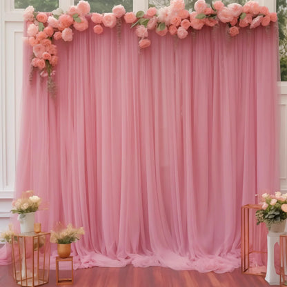 Voilage arche mariage mousseline passe-tringle