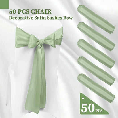 Nœud de Chaise Mariage Satin Lot 10 ou 50