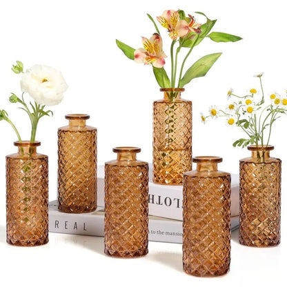 Vase Soliflore en Verre Ciselé