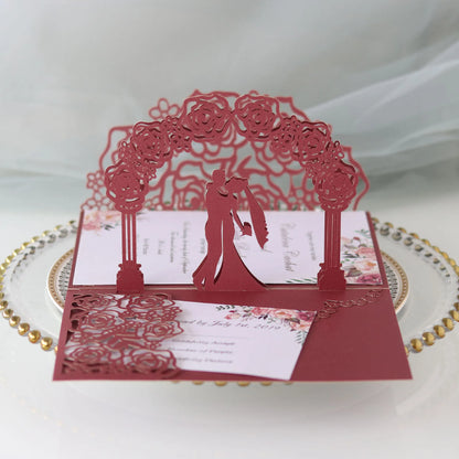 Faire-Part Mariage 3D Arche de Roses — vue 13