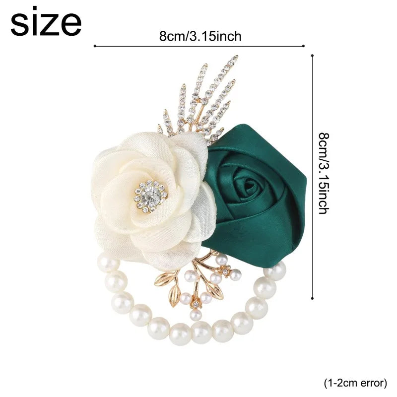 Corsage Poignet Mariage et Boutonnière Assortie