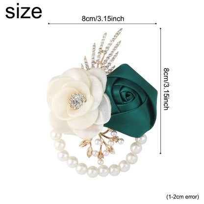 Corsage Poignet Mariage et Boutonnière Assortie