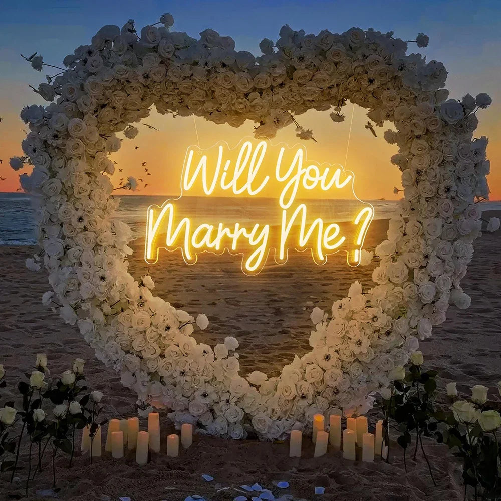 Enseigne Néon Demande en Mariage