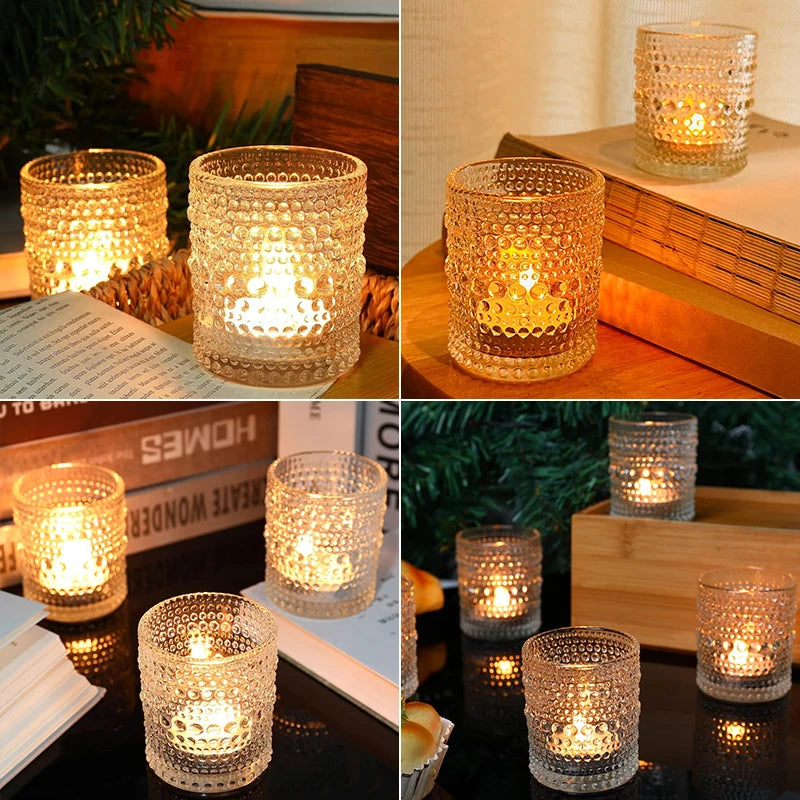 Photophore Verre Mariage Centre de Table