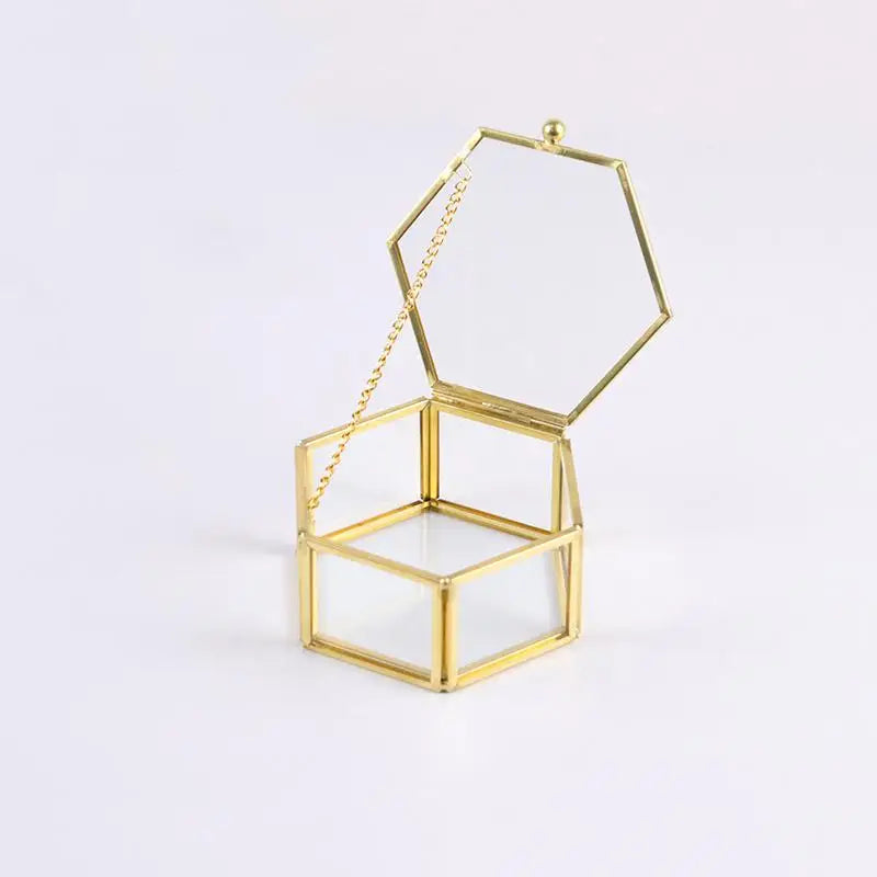 Écrin alliance hexagonal verre et cuivre — vue 7