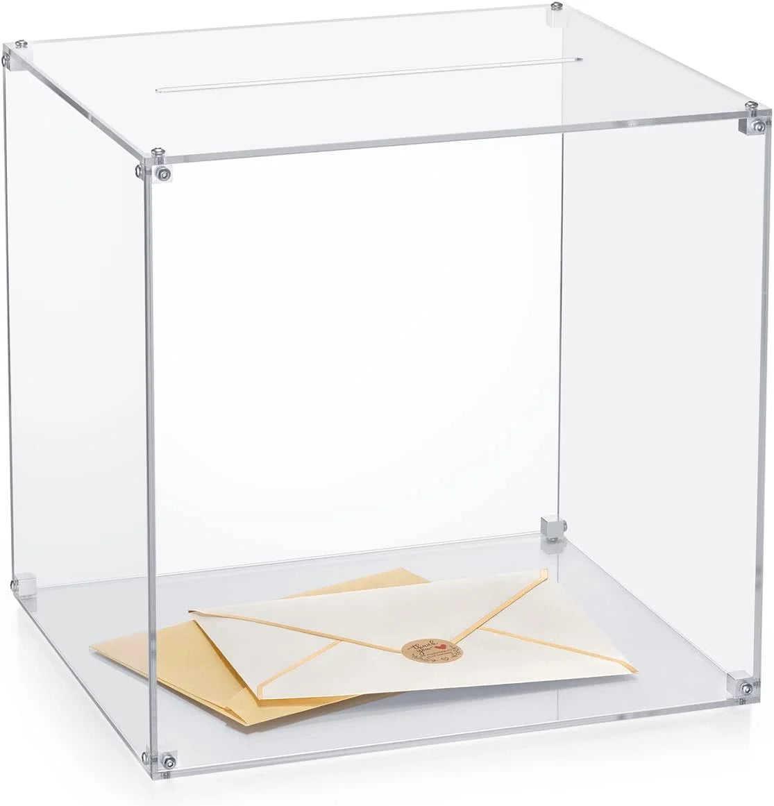 Urne mariage acrylique transparente personnalisable