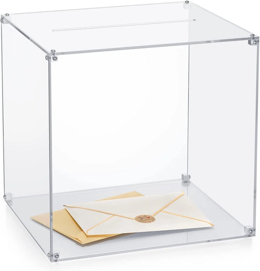 Urne mariage acrylique transparente personnalisable